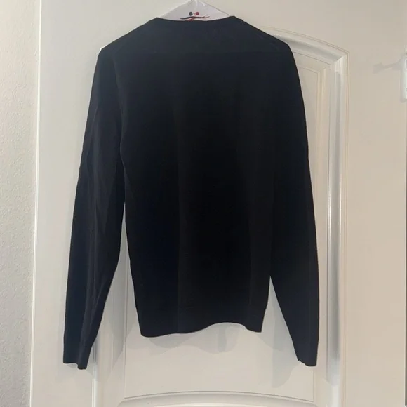 BOSS Slim Fit Black Merino Wool Crewneck Sweater - S - Picture 10 of 16